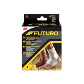 Futuro Comfort Tobillera - Talla L (38.1 - 44.5cm) - Transpirable - Elastico - Color Gris