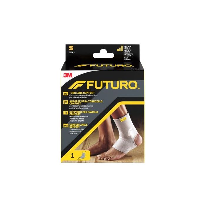 Futuro Comfort Tobillera - Talla S (25.4 - 31.8cm) - Transpirable - Elastico - Color Gris