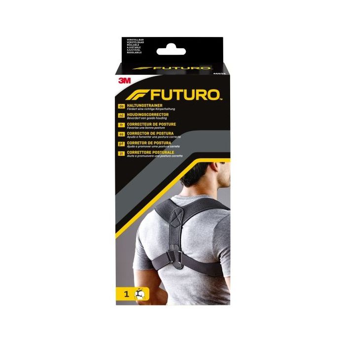 Futuro Corrector de Postura - Ajustable (71.1 - 121.9cm) - Transpirable - Color Negro