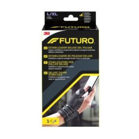 Futuro Deluxe Estabilizador del Dedo Pulgar - Talla L/XL (16.5 - 20.3cm) - Transpirable - Color Negro
