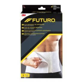 Futuro Faja Abdominal de Compresion - Talla L (106.7 - 132.1cm) - Forma Anatomica - Transpirable - Color Blanco
