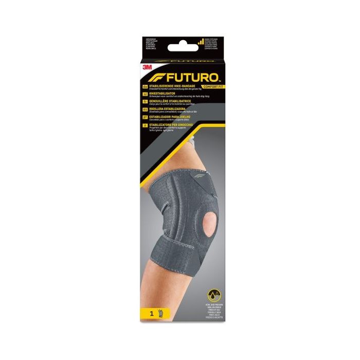 Futuro Rodillera - Ajustable (27.9 - 55.9cm) - Estabilizadora - Transpirable - Color Gris Oscuro
