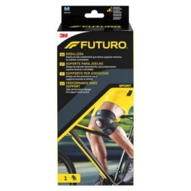 Futuro Rodillera - M (38.1 - 43.2cm) - Uso de Alto Rendimiento - Forma Anatomica - Transpirable - Color Gris Oscuro
