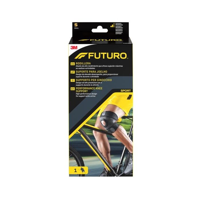 Futuro Rodillera - S (33 - 38.1cm) - Uso de Alto Rendimiento - Forma Anatomica - Transpirable - Color Gris Oscuro