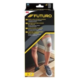 Futuro Rodillera - Talla M (36.8 - 43.2cm) - Estabilizadora - Transpirable - Elastico - Color Gris