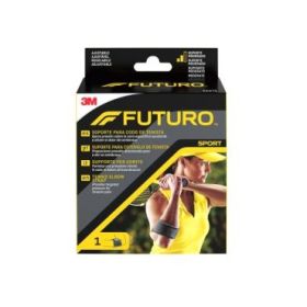 Futuro Sport Soporte Codo de Tenista - Ajustable (17.8 - 35.6cm) - Transpirable - Aisla la Humedad - Color Negro