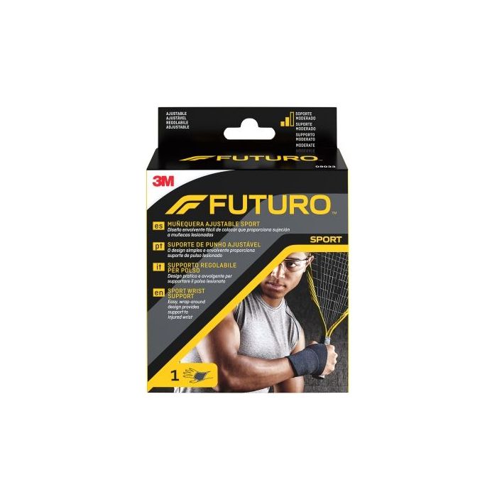 Futuro Sport Soporte para Mano - Ajustable (11.4 - 24.1cm) - Color Negro