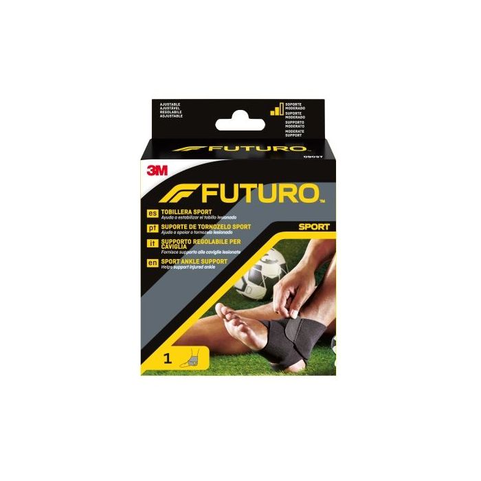 Futuro Sport Tobillera - Ajustable (17.8 - 27.9cm) - Color Negro