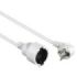 Hama  Cable de Alimentacion Alargador Acodado - Potencia Maxima 3680W - Longitud 3m - Seccion 1.5mm2 - Schuko CEE7 - Color Blanco
