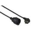Hama  Cable de Alimentacion Alargador Acodado - Potencia Maxima 3680W - Longitud 5m - Seccion 1.5mm2 - Schuko CEE7 - Color Negro