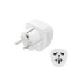 Hama Adaptador de Viaje Toma Tipo E y Schuko - Hembra Multiple - Voltaje 230-250V - 5.7x5.1x5cm - Color Blanco