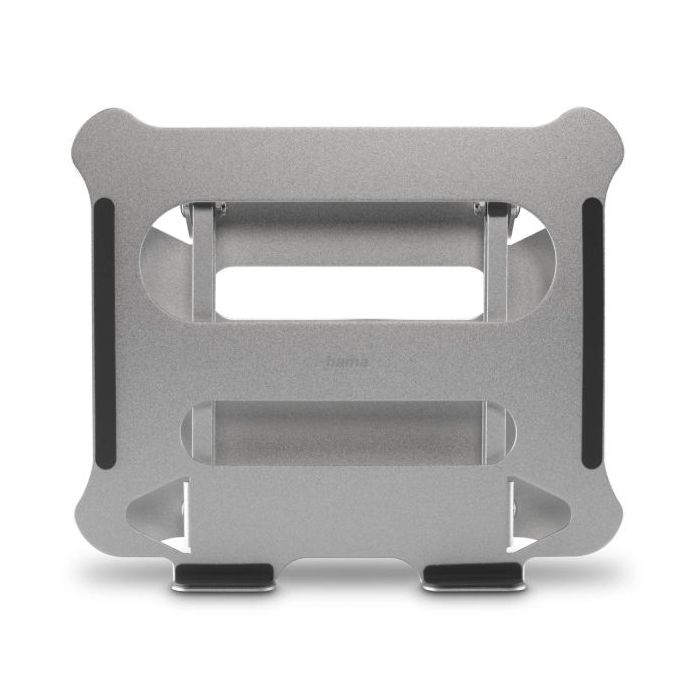 Hama Alu Soporte para Portatil hasta 15.6" - Soporta hasta 5kg - Altura Ajustable - Antideslizante - Aluminio - 26.5x23x5.50cm - Color Plata