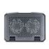 Hama Aluminium Base de Refrigeracion para Portatil hasta 15.6" - 2 Ventiladores de 12.5cm - Silencioso - Cable 40cm - USB-A - Luz LED - Inclinable - Antideslizante - Metalico - 37x27x3cm - Color Negro