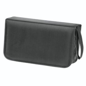 Hama Antistatic Archivador de Nylon para 120 CDs/DVDs - Fundas de Poliester - Proteccion contra Cargas Electrostaticas - 29.4x16.6x9.4cm - Color Negro