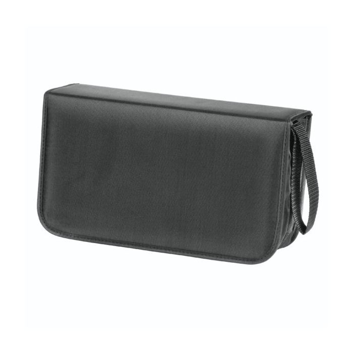 Hama Antistatic Archivador de Nylon para 120 CDs/DVDs - Fundas de Poliester - Proteccion contra Cargas Electrostaticas - 29.4x16.6x9.4cm - Color Negro