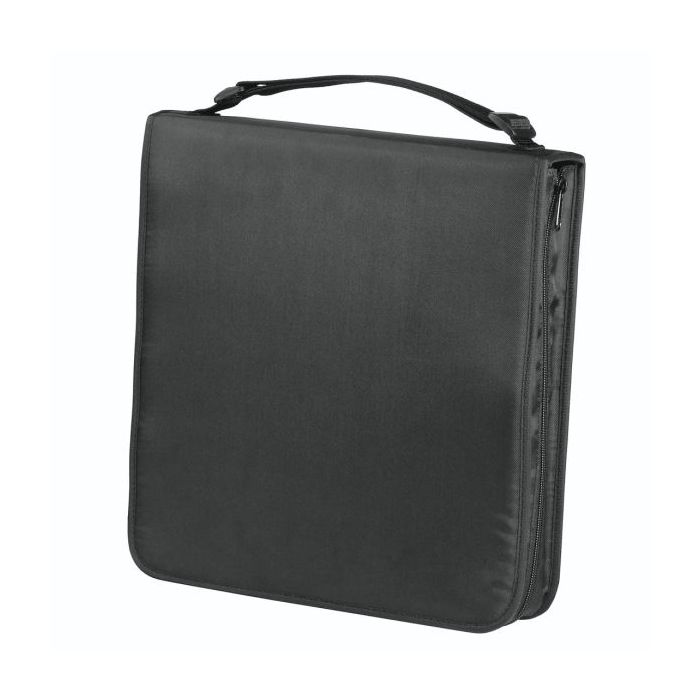 Hama Antistatic Archivador de Nylon para 160 CDs/DVDs - Fundas de Poliester - Proteccion contra Cargas Electrostaticas - 30.4x33.5x6.8cm - Color Negro