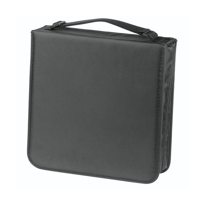 Hama Antistatic Archivador de Nylon para 208 CDs/DVDs - Fundas de Poliester - Proteccion contra Cargas Electrostaticas - 30.4x32x9cm - Color Negro