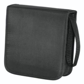 Hama Antistatic Archivador de Nylon para 40 CDs/DVDs - Fundas de Poliester - Proteccion contra Cargas Electrostaticas - 16.4x17x6.1cm - Color Negro