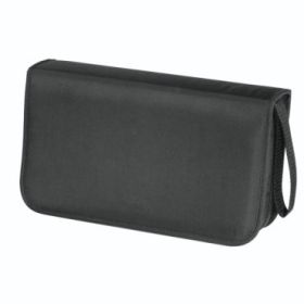 Hama Antistatic Archivador de Nylon para 80 CDs/DVDs - Fundas de Poliester - Proteccion contra Cargas Electrostaticas - 29.5x16.6x7.5cm - Color Negro