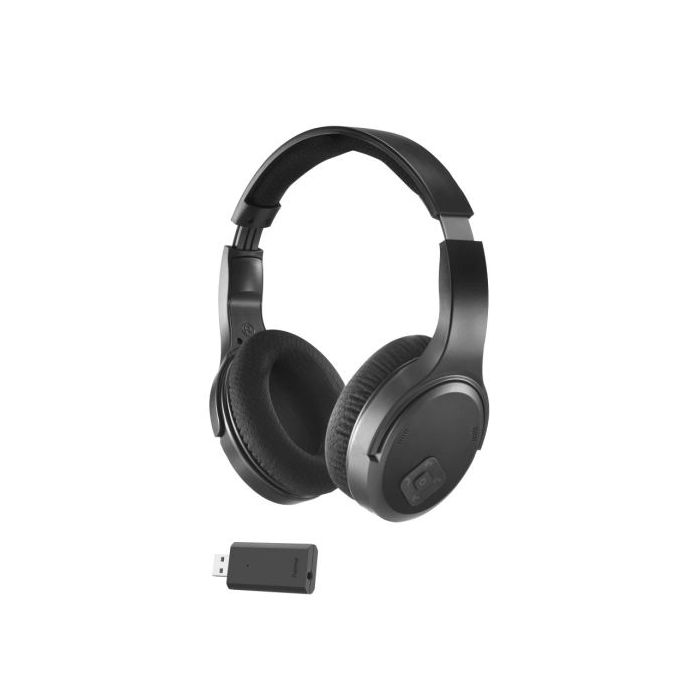 Hama Auriculares con Microfono Omnidireccional - Bluetooth - Autonomia hasta 16h - 2.4GHz - Diadema Ajustable - Rango 10m - Carga por USB-C - Color Negro