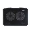 Hama Base de Refrigeracion para Portatil hasta 15.6" con 2 Ventiladores de 12.5cm - Silencioso - Cable 50cm - USB-A - Luz LED - Altura Ajustable - Antideslizante - 37x27x3cm - Color Negro