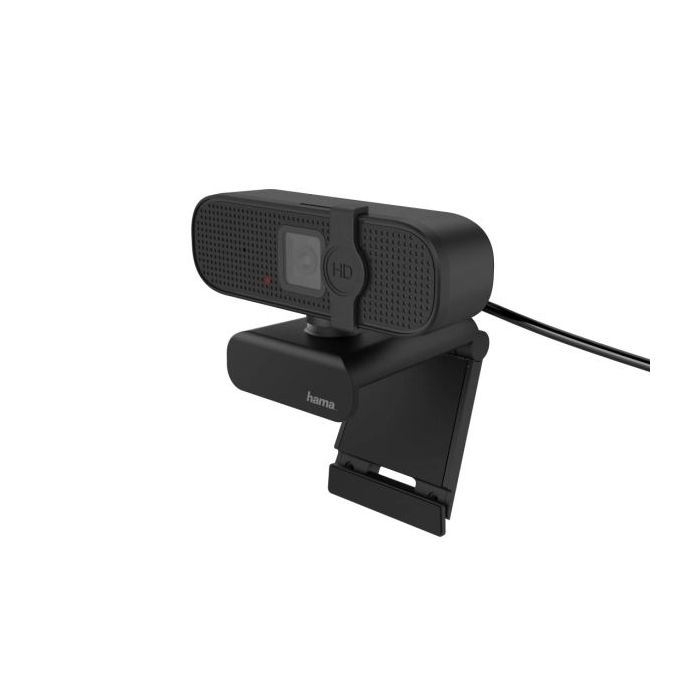 Hama C-400 Webcam HD 1080P - Cable 1.8m - USB-A 2.0 - Microfono Integrado - Proteccion contra Espias - Indicador LED - Modo UVC - Exposicion Automatica - 5.5x5x9.2cm - Color Negro