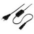 Hama Cable de Alimentacion Acodado CEE7/16 Macho - Hembra C7 - Longitud 2m - Seccion 0.75mm2 - Color Negro