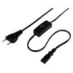 Hama Cable de Alimentacion Acodado CEE7/16 Macho - Hembra C7 - Longitud 2m - Seccion 0.75mm2 - Color Negro