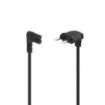 Hama Cable de Alimentacion Acodado CEE7/16 Macho - Hembra C7 Acodada - Longitud 3m - Seccion 0.75mm2 - Color Negro