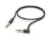 Hama Cable de Audio Acodado 90º - Jack 3.5mm Macho - Longitud 0.5m - Estereo - Contactos Chapados en Oro - Color Negro