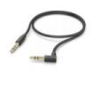 Hama Cable de Audio Acodado 90º - Jack 3.5mm Macho - Longitud 0.5m - Estereo - Contactos Chapados en Oro - Color Negro