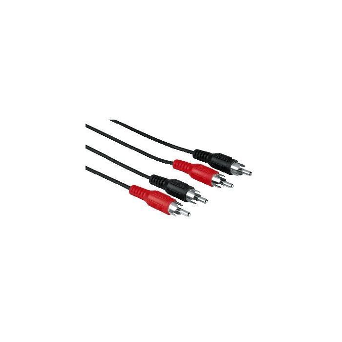 Hama Cable de Audio RCA - Doble Conector Macho - Longitud 1.2m - Color Negro
