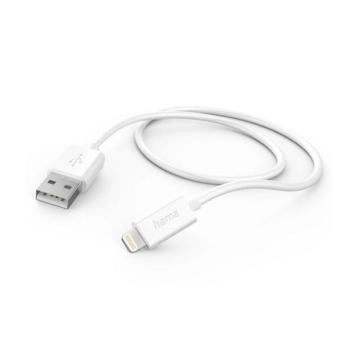 Hama Cable de Carga - USB-A Macho - Ligthning - Longitud 1m - Color Blanco