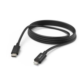 Hama Cable de Carga - USB-C - Ligthning - Velocidad hasta 480Mbps - Longitud 3m - Intensidad Maxima 3A - Color Negro