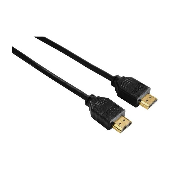 Hama Cable HDMI 4K Macho - Longitud 1.5m - Soporta ARC y 3D - Terminales Chapados en Oro - Ethernet - Velocidad hasta 10.2 Gbps - Blindaje Completo - Color Negro