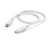 Hama Cable USB-C Macho - Potencia Maxima 60W - Longitud 1.5m - Velocidad hasta 480Mbps - Chapado en Oro - Color Blanco