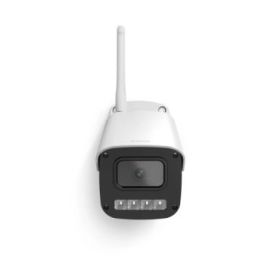 Hama Camara de Vigilancia Exterior con Microfono y Altavoz - Vision Nocturna - Cable 1.8m - Asistente de Voz - WiFi - 2.4GHz - Full HD - Color Blanco