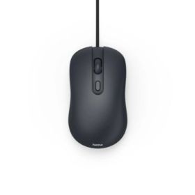 Hama Cm-200 Raton Optico 2000dpi - Cable 180cm - 4 Botones - Silencioso - Uso Ambidiestro - 5.8x3.5x10.3cm - Color Negro