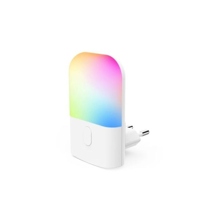 Hama Color Luz LED Nocturna con Enchufe - Potencia 0.5W - IP20 - Sensor de Luz - 5.8x8x5.1cm - Color Blanco
