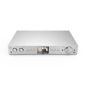Hama DIT2105Sbtx Receptor de Radio Hibrido - Bluetooth - RCA - Internet Radio - Jack 3.5mm - USB-A - Reloj - Toslink Optico - Compatible con Plataformas de Streaming - 43x30x7cm - Color Plata