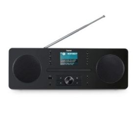 Hama Dr1560Cbt Radio CD Digital - Potencia 10W - Bluetooth - Jack 3.5mm - USB-A - Temporizador - Reloj - Cable 146cm - 35x22x12.5cm - Color Negro y Gris