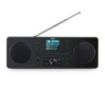 Hama Dr1560Cbt Radio CD Digital - Potencia 10W - Bluetooth - Jack 3.5mm - USB-A - Temporizador - Reloj - Cable 146cm - 35x22x12.5cm - Color Negro y Gris