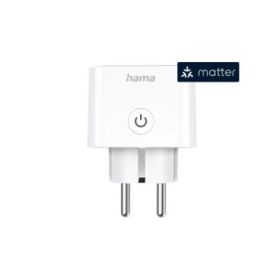 Hama Enchufe WLAN Inteligente - WiFi - IP20 - Compatible con Asistente de Voz - Monitor Energia - Control con App - 7.7x5.5x5.5cm - Color Blanco