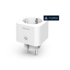 Hama Enchufe WLAN Inteligente - WiFi - Temporizador - IP20 - Compatible con Asistente de Voz - Control con App - 7.7x5.5x5.5cm - Color Blanco