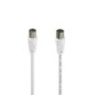 Hama Entry Cable Coaxial de Antena Macho/Hembra - Longitud 1.5m - Apantallamiento 75dB - Impedancia 75Ohm - Color Blanco