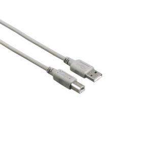 Hama Entry Cable USB - Longitud 1.5m - USB-A Macho - USB-B Macho - Velocidad hasta 480Mbps - Color Gris