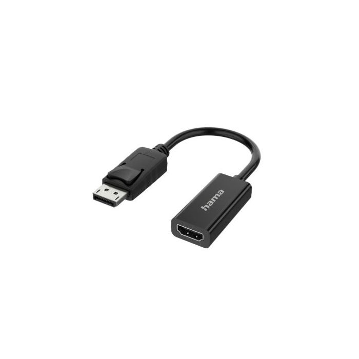 Hama Essential Adapatador de Video - 4K - DisplayPort Macho - HDMI Hembra - Color Negro