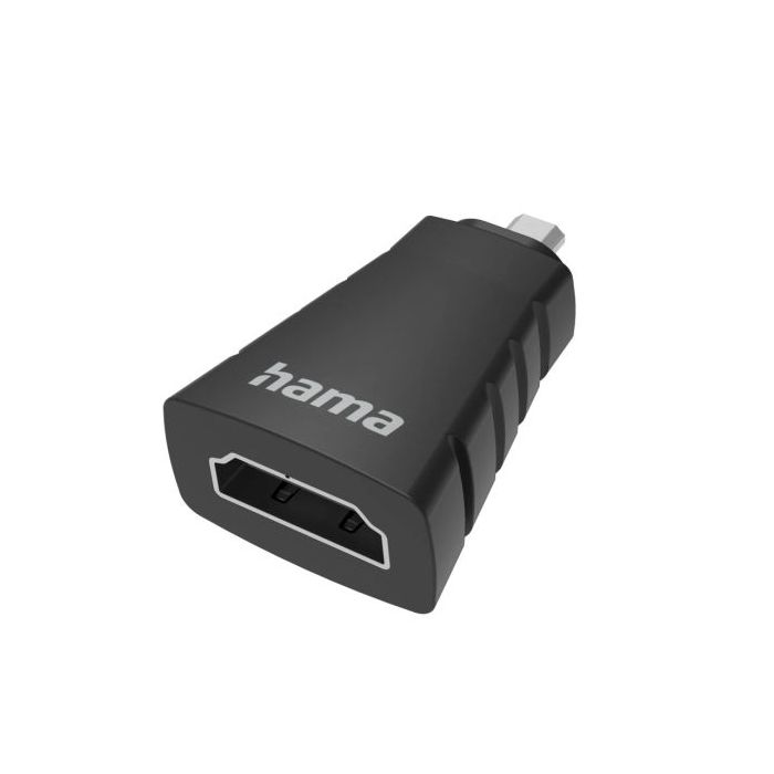 Hama Essential Adapatador de Video - 4K - HDMI Hembra - Micro HDMI Macho - Color Negro