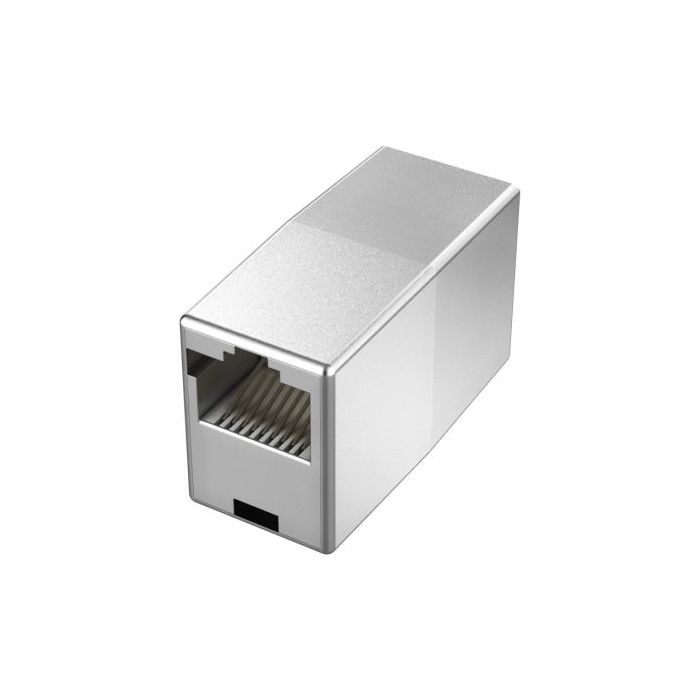 Hama Essential Adaptador Conector RJ45 - Doble Hembra - Cat.5e - 1 Gbit/s - Color Plata