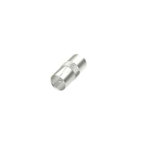 Hama Essential Adaptador de Antena - Doble Coaxial Macho - Color Plata